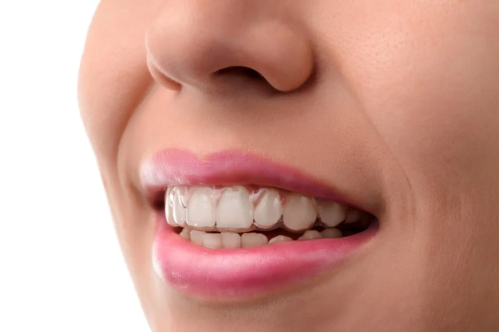 Close-up of Invisalign in Upper East Side treatment